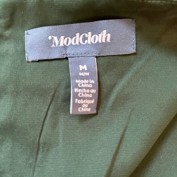 New Mod Cloth Retro Black and Green Overlay Lace Mini Dress Size Medium - Picture 5 of 7